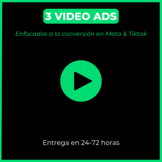 Tres anuncios para Meta-Tiktok-Youtube